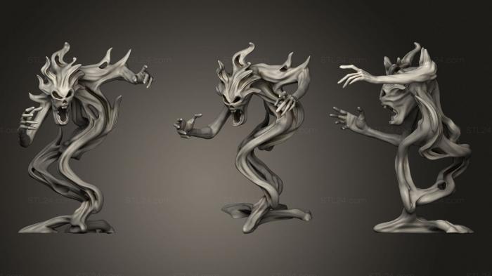 Статуэтки герои, монстры и демоны (Призрак 02, STKM_2492) 3D модель для ЧПУ станка